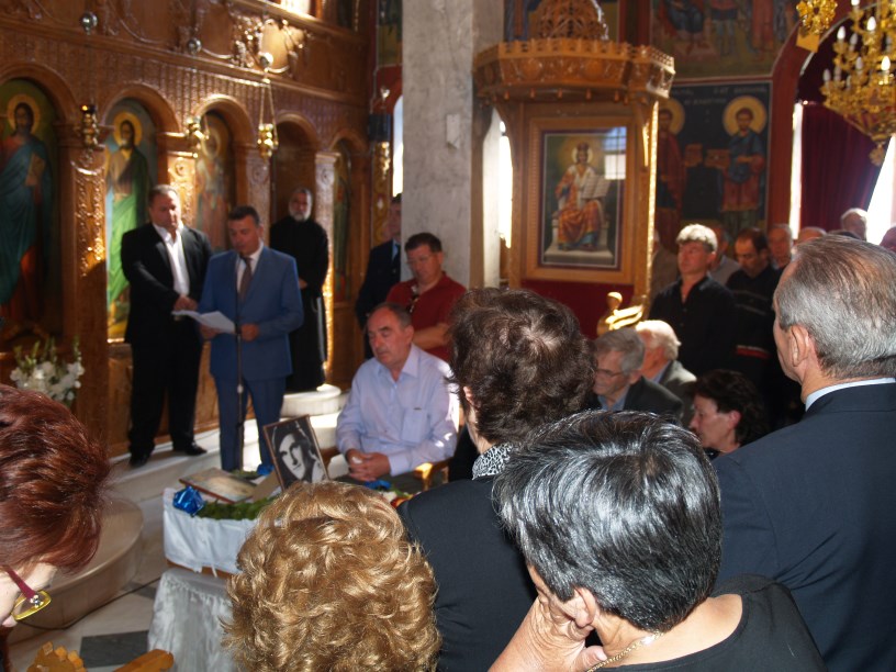 Επικήδειος ομιλία του Δημάρχου Ελασσόνας στην κηδεία του ήρωα Ηλία Δαλαμάγκα στο Μεσοχώρι