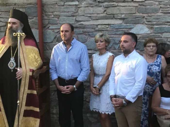 Ο Γιώργος Κατσιαντώνης στον Επιτάφιο της Παναγίας Ολυμπιώτισσας