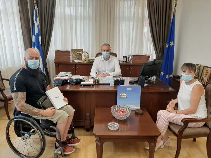Τον «χρυσό» πρωταθλητή Χ. Βαρυτιμίδη συνάντησε ο Δήμαρχος Ελασσόνας