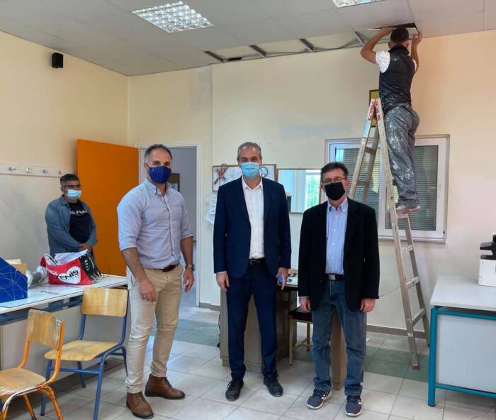 Παίρνει πνοή ξανά μετά τον σεισμό το σχολείο στο Δομένικο (φωτο)