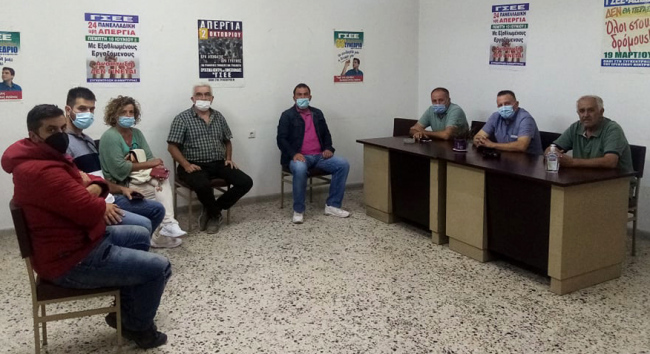 Επίσκεψη πραγματοποίησε στο Εργατουπαλληλικό Κέντρο η Οργάνωση Μελών ΣΥΡΙΖΑ-Π.Σ. Ελασσόνας