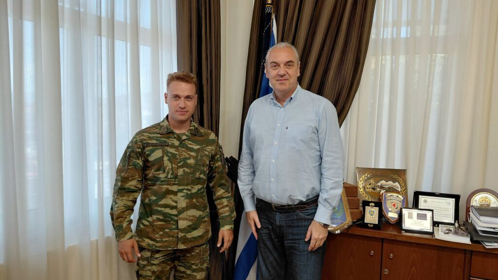 Εθιμοτυπική επίσκεψη του Διοικητή του Στρατοπέδου Λυκουδίου με τον Ν. Γάτσα